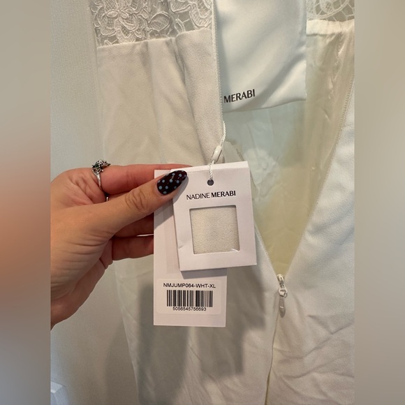 Nadine Merabi Hattie White Jumpsuit - Picture 6 of 8